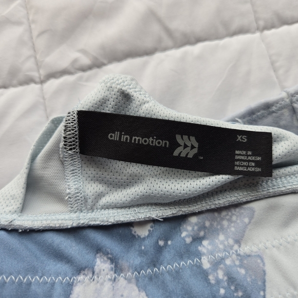 All In Motion Women's Blue Marble Sports Bra - Picture 3 of 4